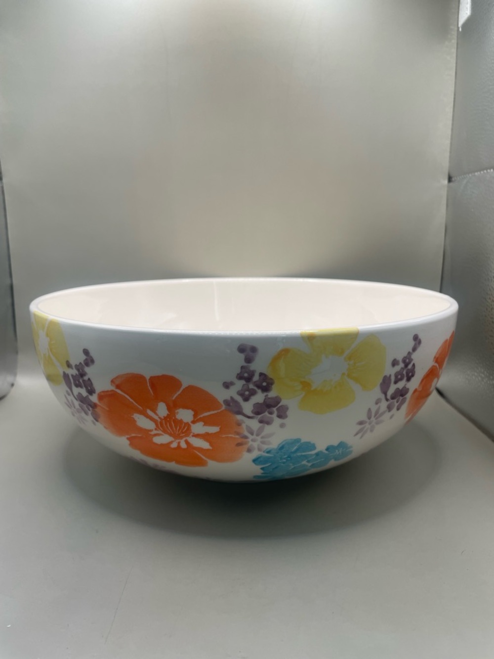 Farval Ceramics Floral Made In Portugal Serving 10” Bowl